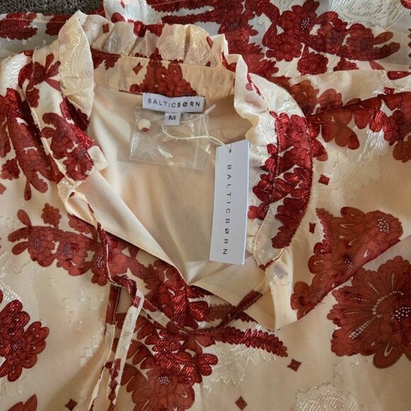 NWT Baltic Born blouse peachy cream and rust color sz Medium - Picture 6 of 6